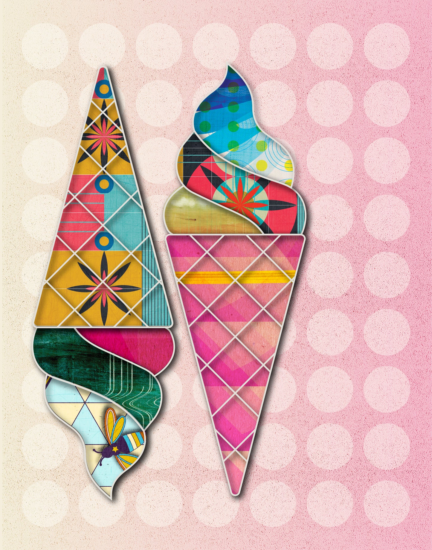 Ice Cream Cones Art Print