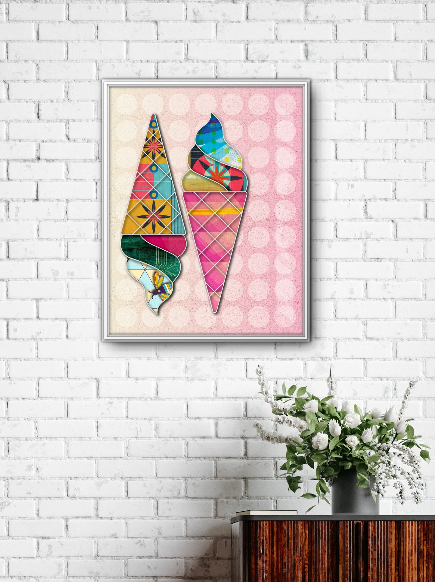 Ice Cream Cones Art Print