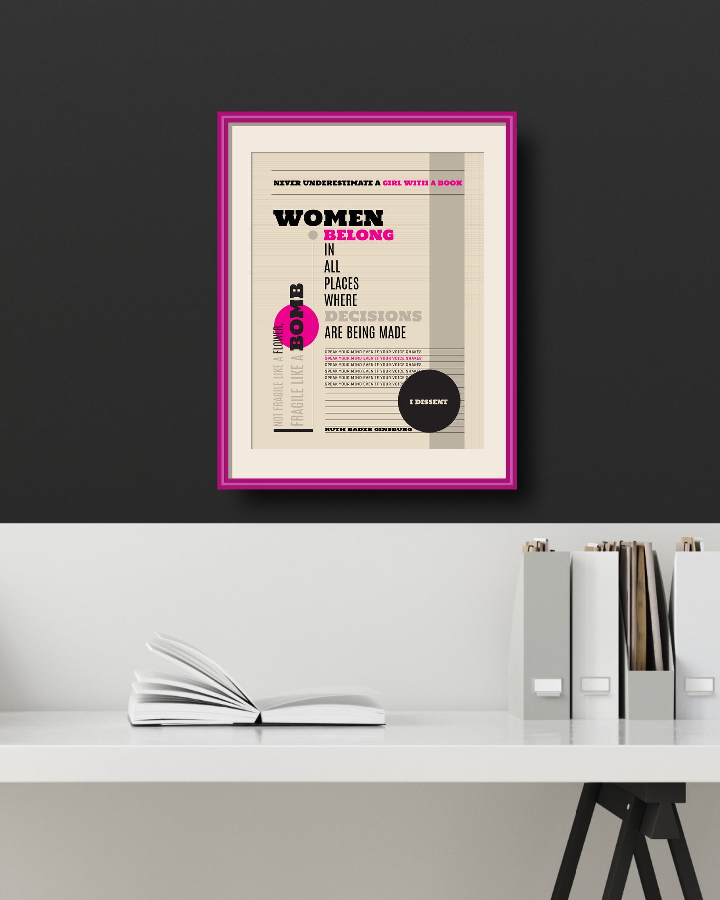 Ruth Bader Ginsburg Quotes Art Print