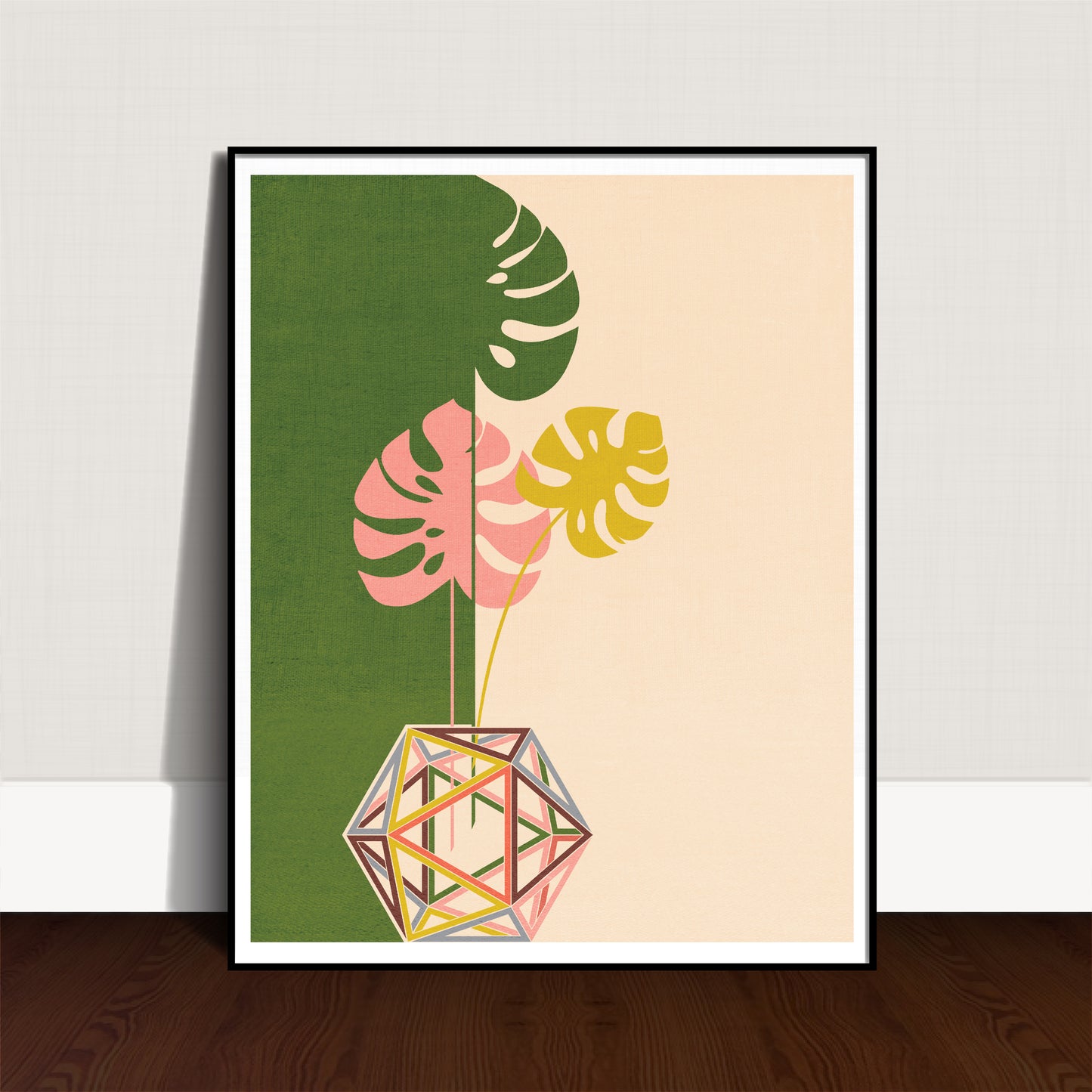 Monstera Leaves in Icosahedron