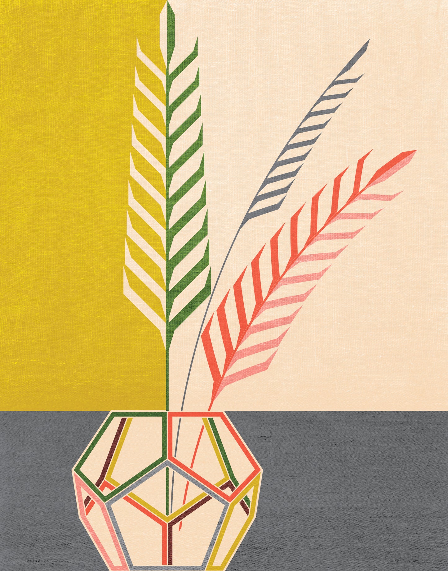 Palm Leaves in Dodecahedron