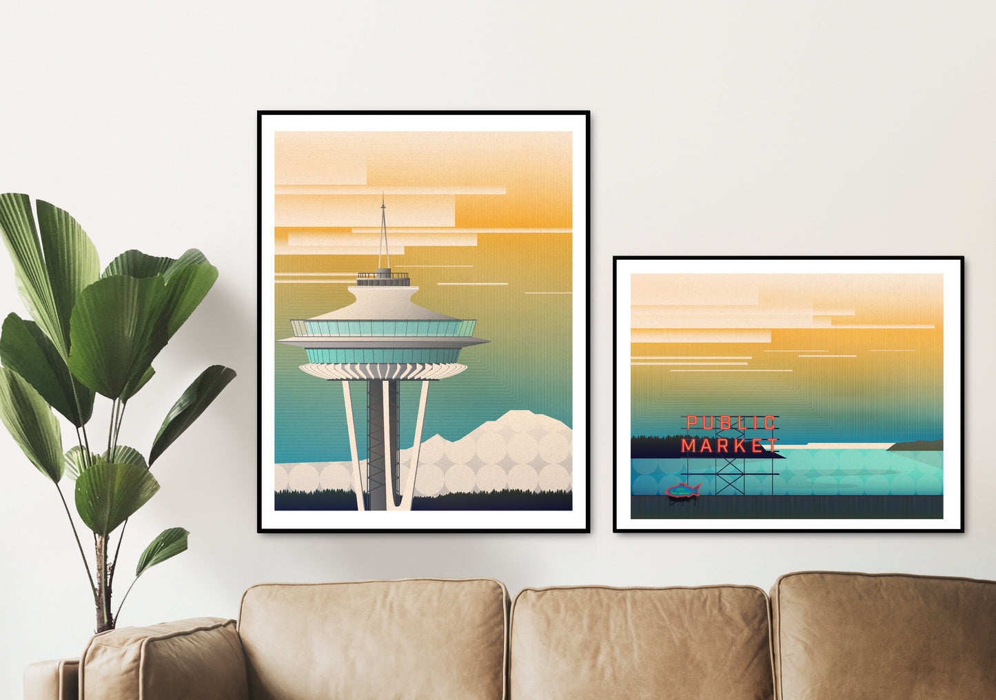 Seattle - Space Needle & Mt. Rainier