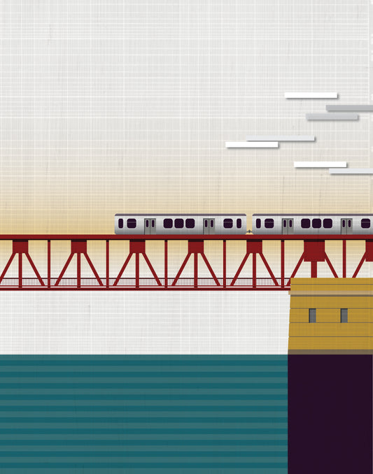Chicago El at River Bridge