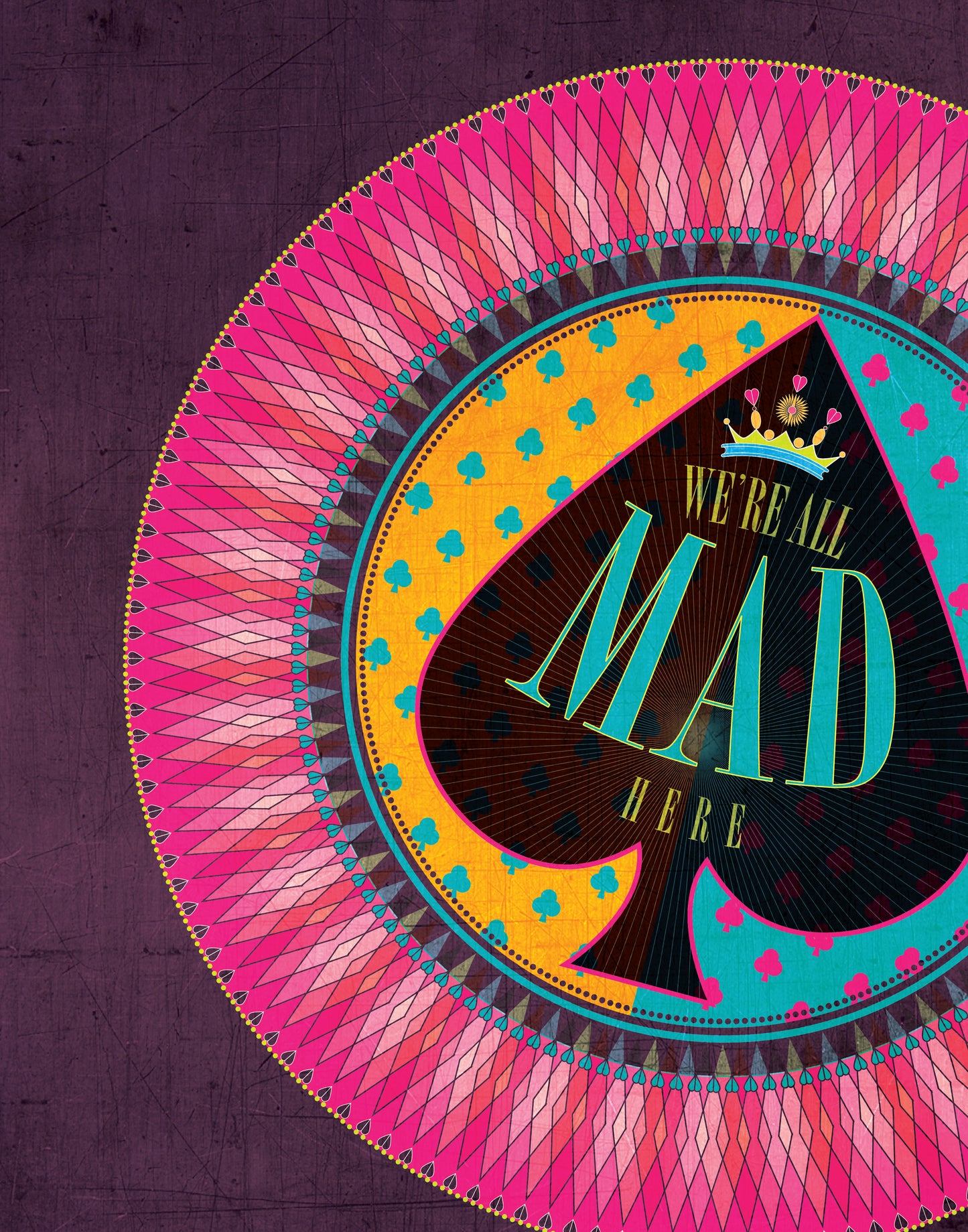 Lewis Carroll Quote: We're All Mad Here / Alice's Adventures in Wonderland