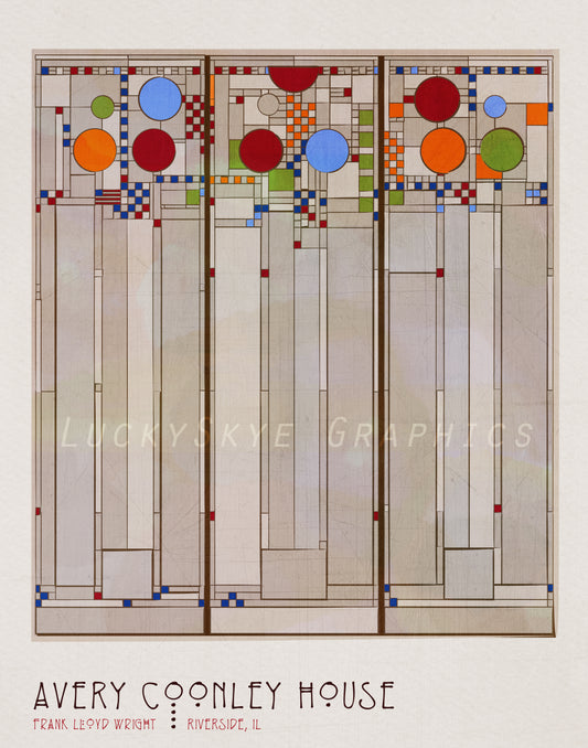 Avery Coonley House Window / Frank Lloyd Wright