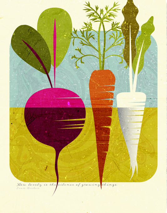 Root Vegetables / How Lovely Is The Silence Of Growing Things / Garden Print