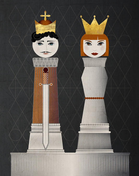 King & Queen Chess Art
