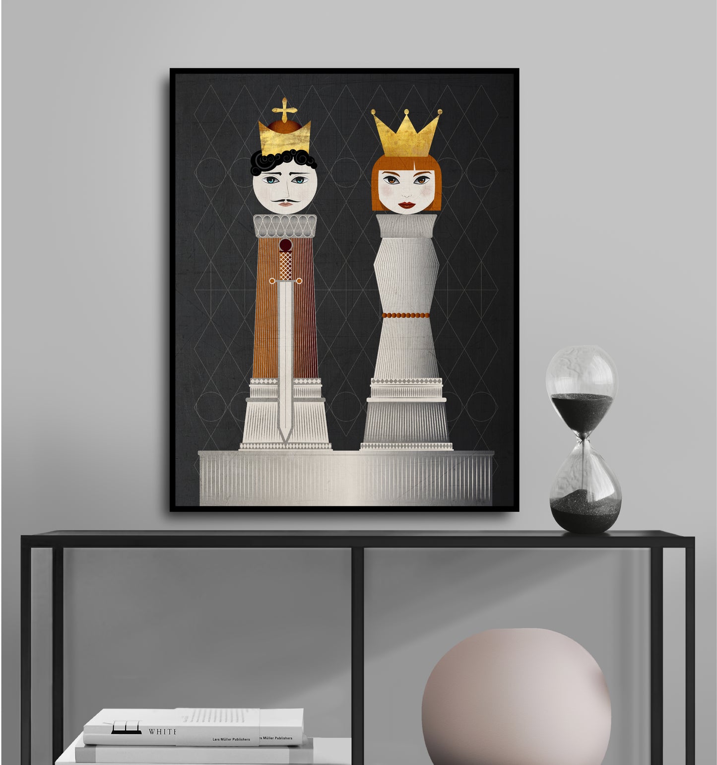 King & Queen Chess Art